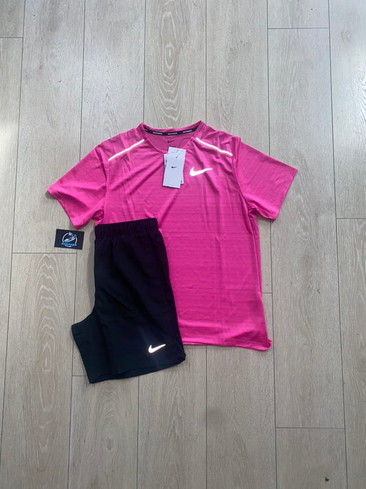 NIKE MILER 1.0 SET - HOT PINK/BLACK