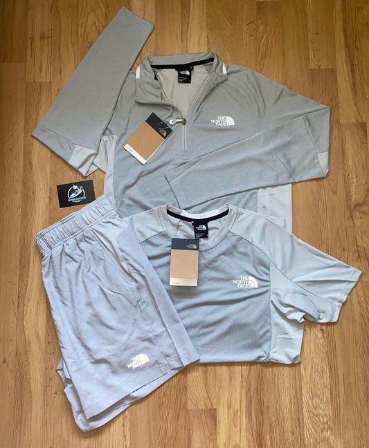 THE NORTH FACE 1/4 ZIP 3-PIECE SET - GREY