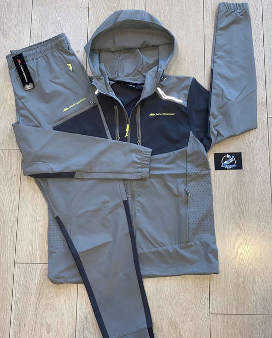 MONTERRAIN WOVEN TRACKSUIT - GREY/SLATE/VOLT