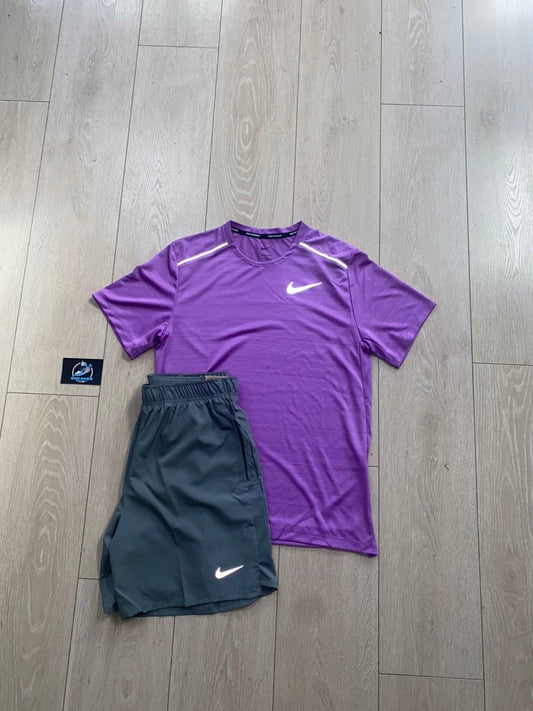 NIKE MILER 1.0 SET - PURPLE/GREY